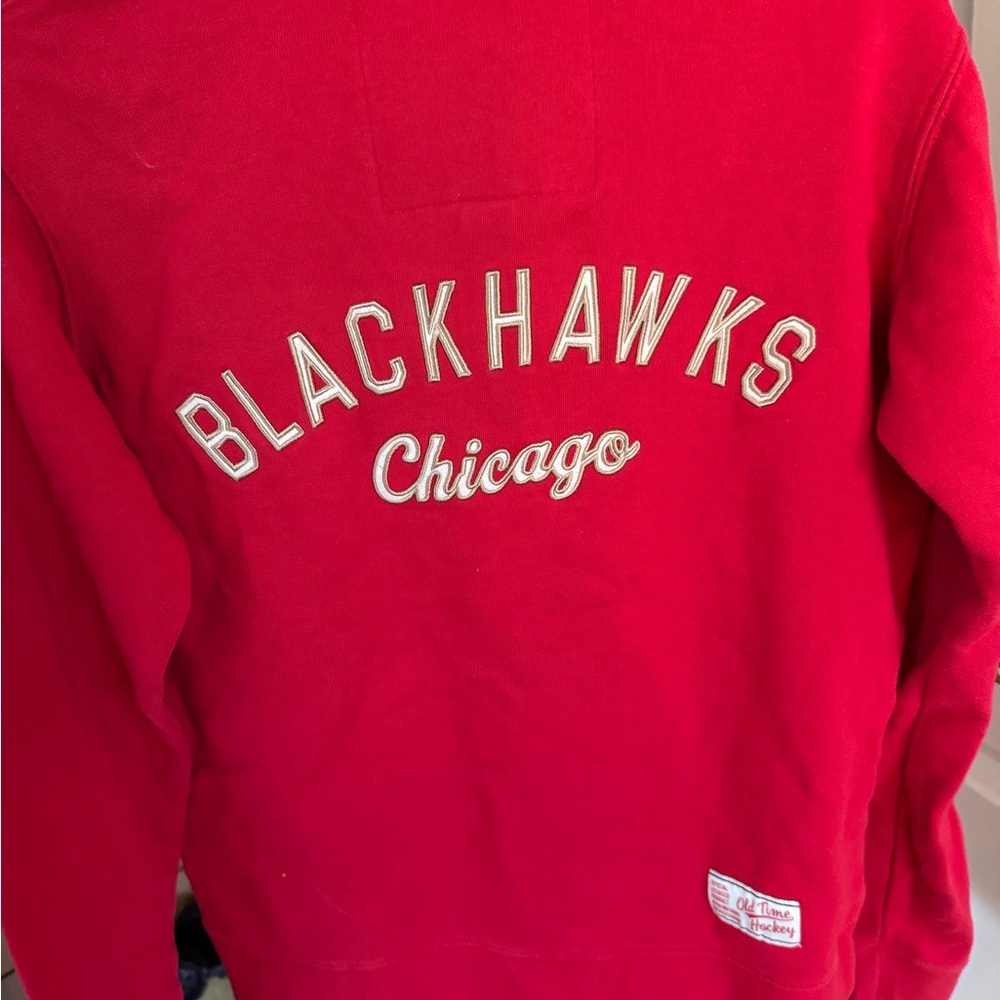 Blackhawks Chicago Red Sweater Old Time hockey